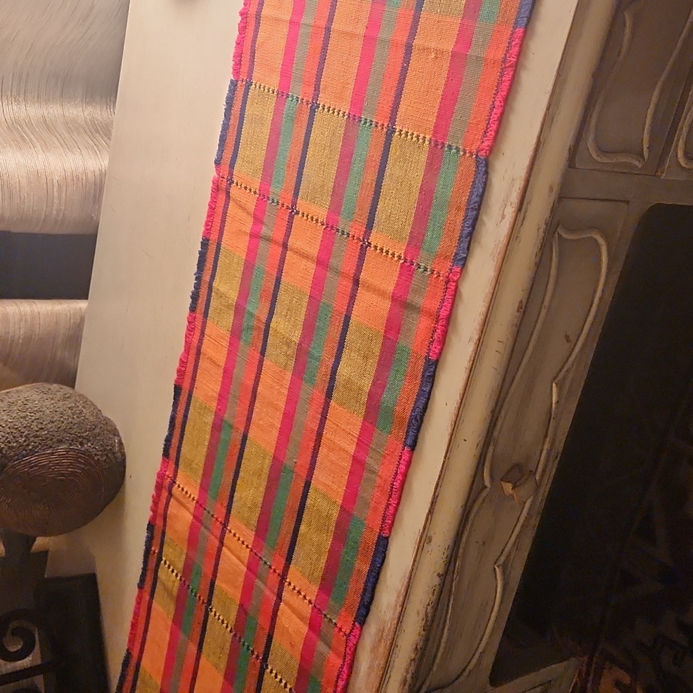 Colorful Plaid Table Runner